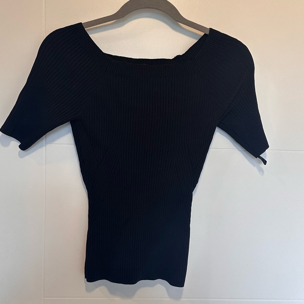 Off the shoulder right black sweater